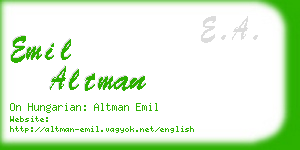 emil altman business card